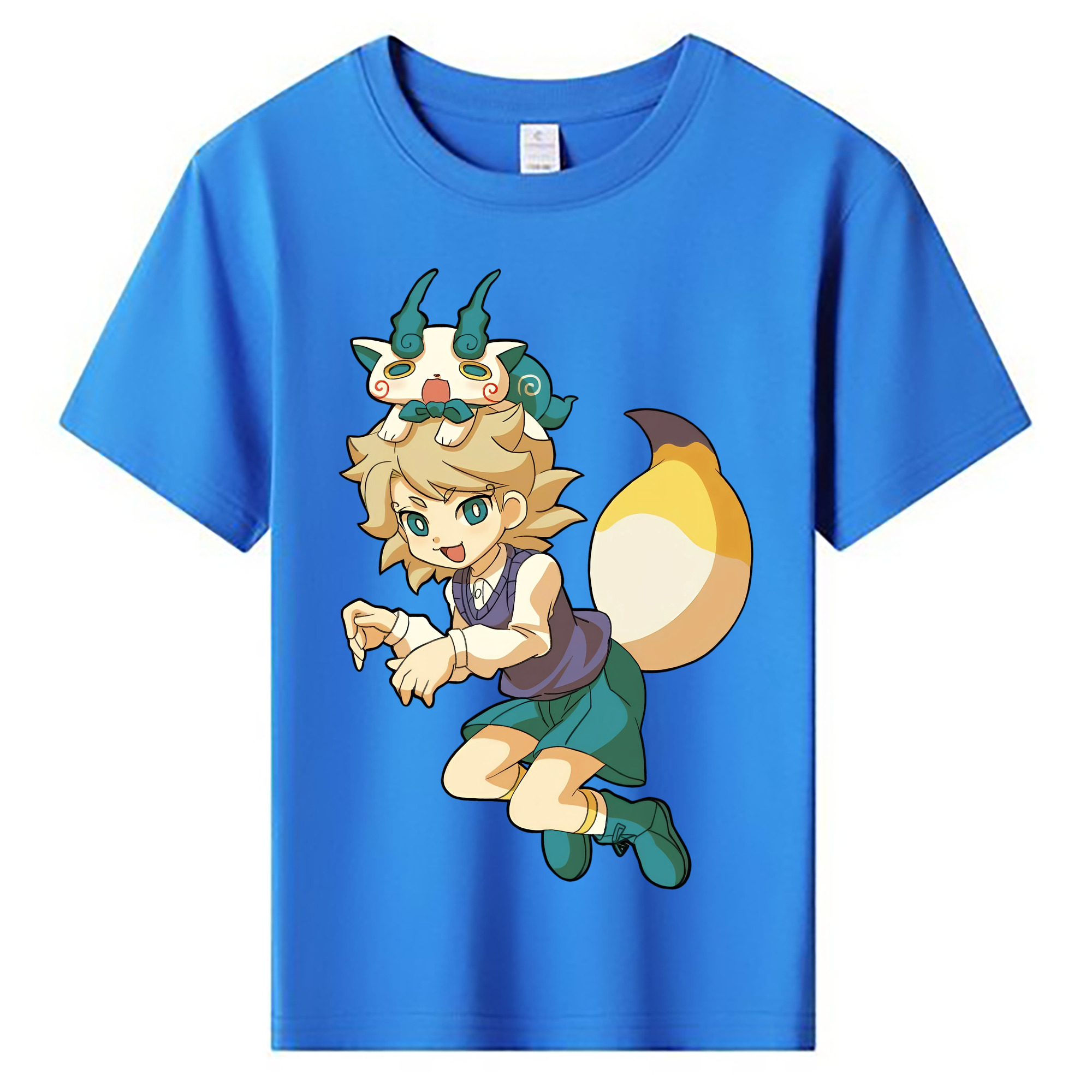 （画像用） 妖怪ウォッチ Yo-kai Watch 綿100％キッズTシャツ（フロントプリント）